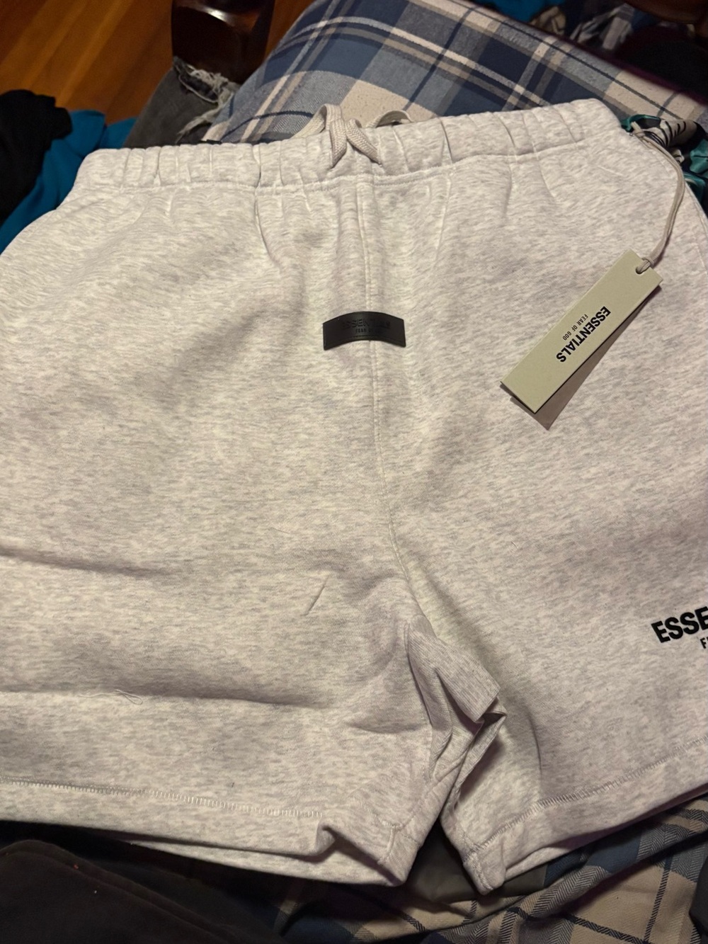 Essentials men’s Light Gray Fleece Shorts